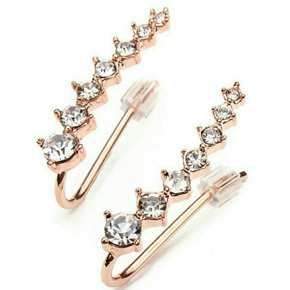 🌹CZ Ear Climbers
